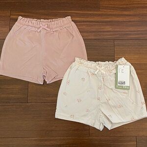 ✨5/$30✨H&M Girls' Pink & Cream Floral Cotton Shorts Set